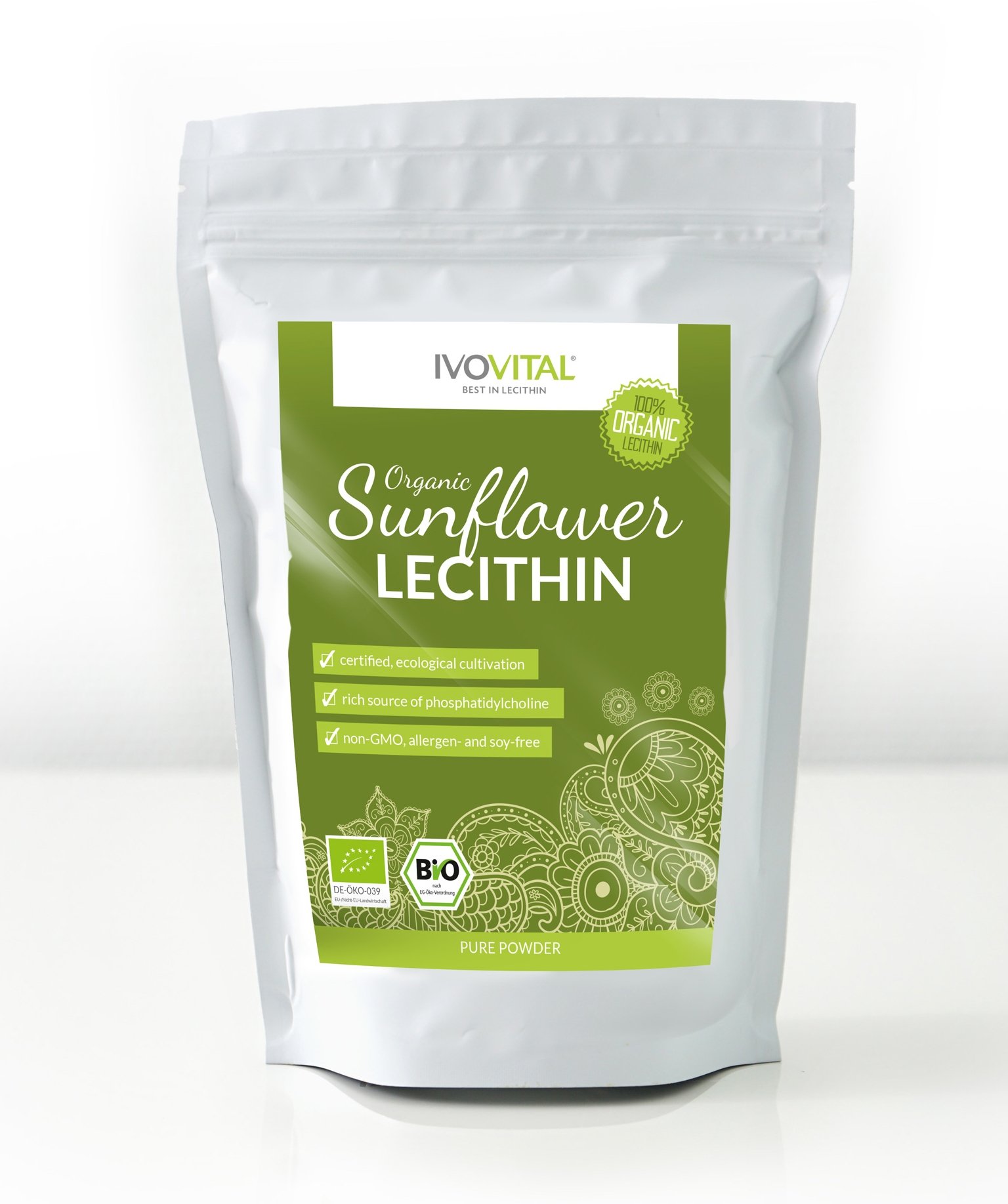 Organic Sunflower Lecithin Powder IVOVITAL Shop